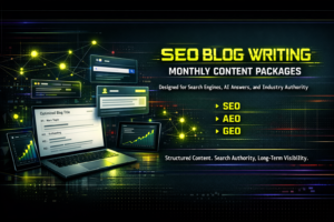 SEO Blog Writing – Monthly SEO Packages | Designed for Search Engines, AI Answers, and Industry Authority
